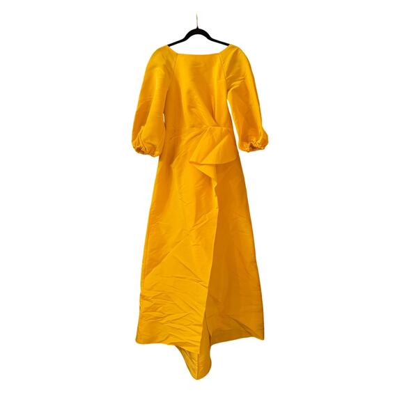 CAROLINA HERRERA Draped Silk Maxi Dress in yellow **see pics for details** - Picture 6 of 13